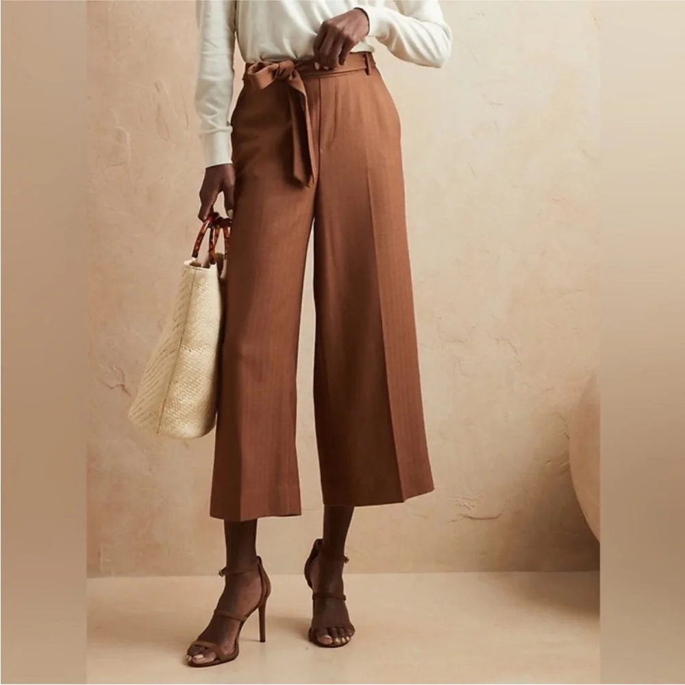 Banana Republic Rowan Wide Leg cropped pants - Picture 1 of 6